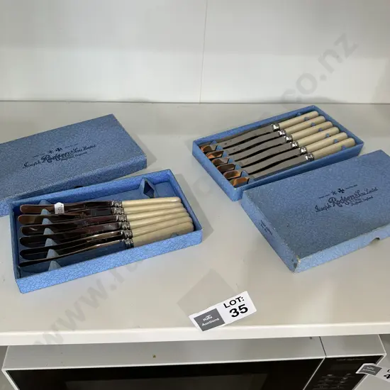2 sets Rodgers bone handle knives