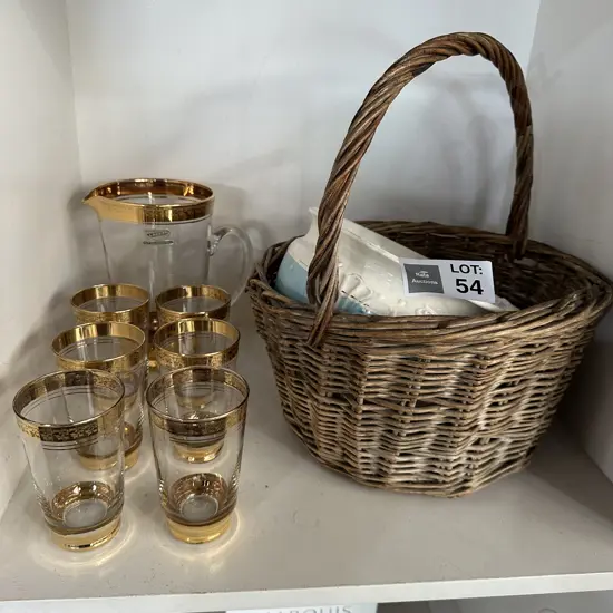 Water set, basket and planter