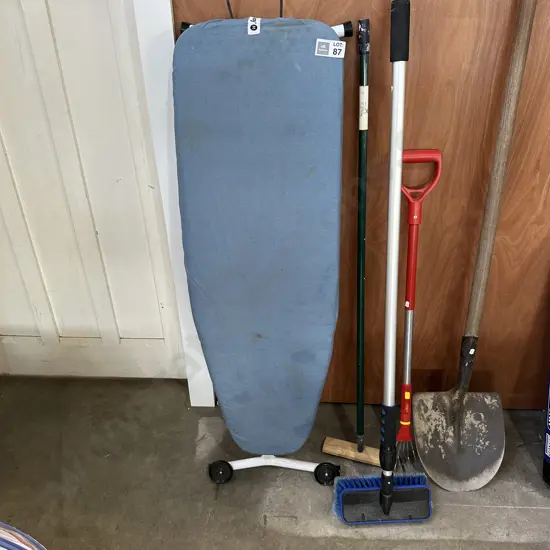 Tools and ironing board