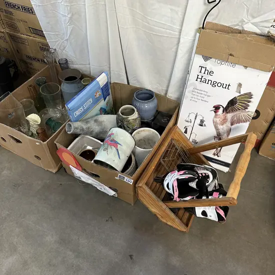 2 box lots plus bird hangout etc