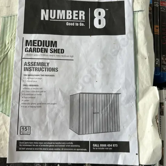As new garden shed Medium size