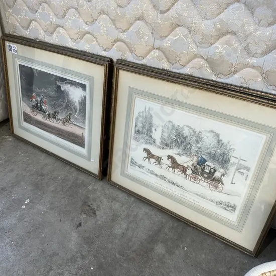 Set 4 Coaching scene engravings