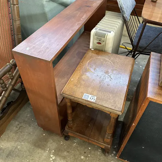 Side table, shelf, heater