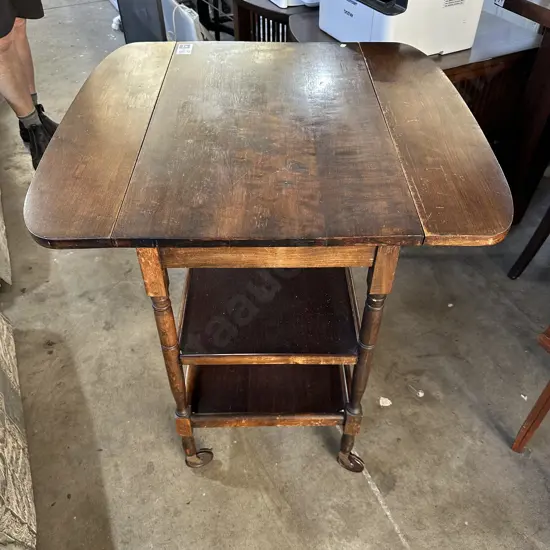 Drop leaf tea trolley