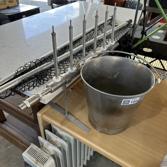 Stainless bucket, bottle cleaner, luggage stow, heater