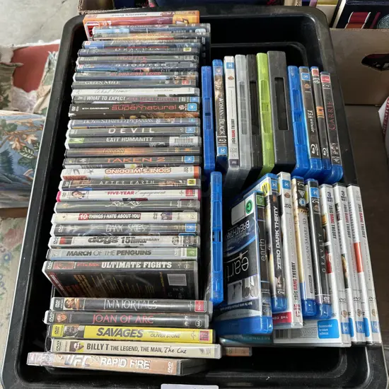 DVDs plus bin