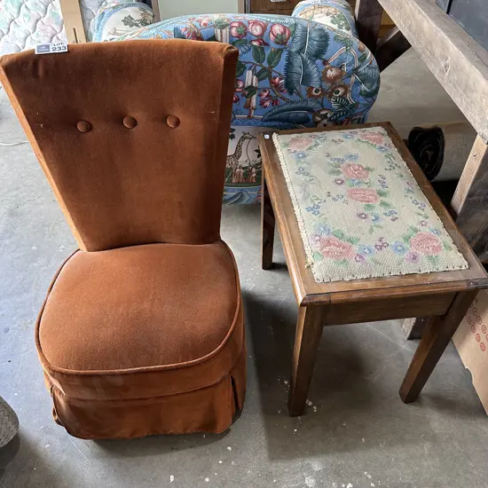 Paino stool and bedroom chair