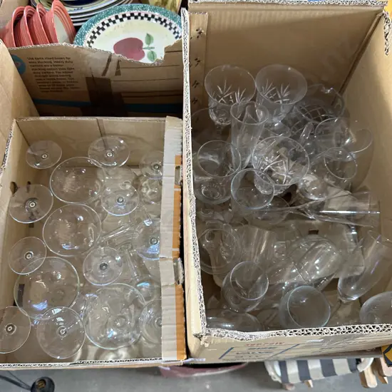 2 box champagne saucers etc
