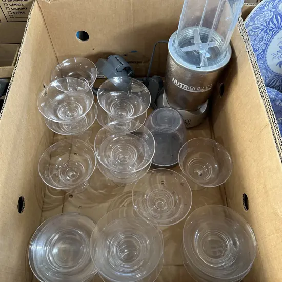 Nutri bullet and glassware