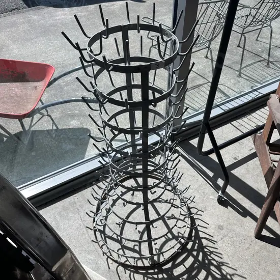 French vintage Champagne bottle rack