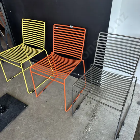3 metal chairs