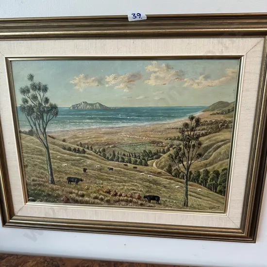 HW Burge "Hill top view" Waimarama