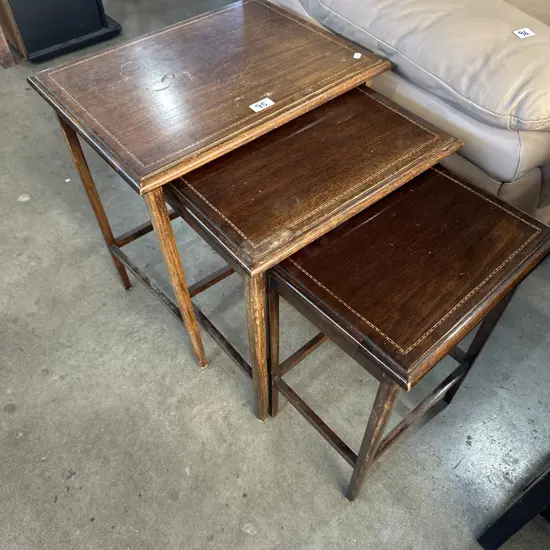 Nest of 3 Shereton Revival tables