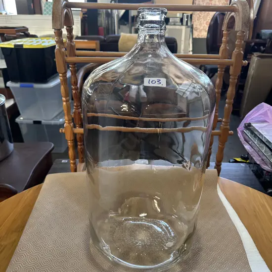 Large glass bottle