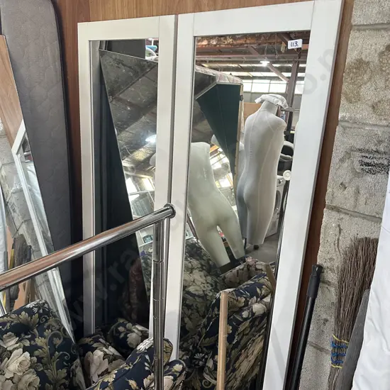 pr of mirrored doors