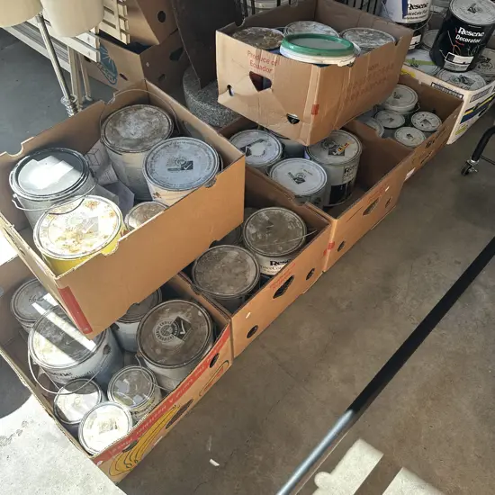 7 boxes of paint