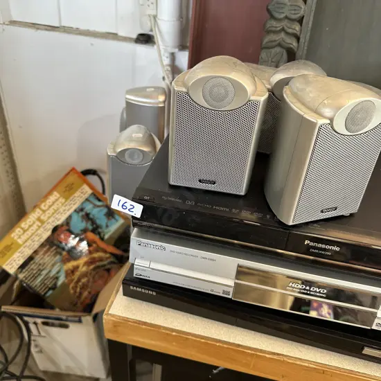 LPs, Tannoy speakers, DVDs etc