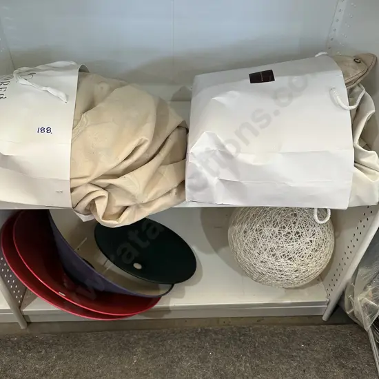 drapes and light fittings