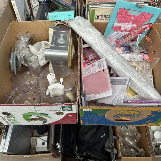 2 boxes kitchen wizz and new items