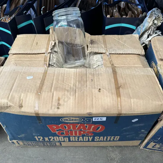 Box of large preserving jars