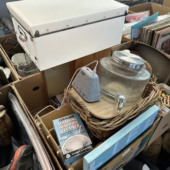 Drinks jar,cane basket,art picture etc