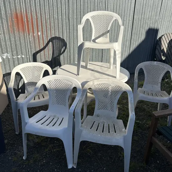 Plastic outdoor suite