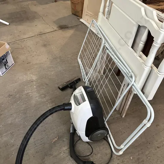 vac, clothes horse, headboards