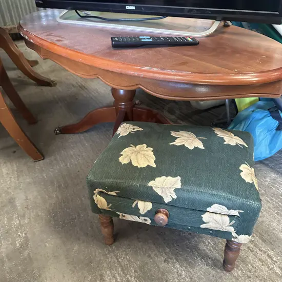 coffee table and foot stool