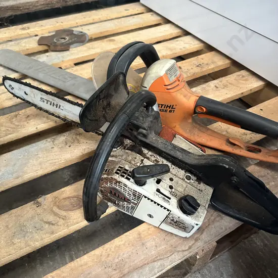 stihl chainsaw and trimmer - sold as working