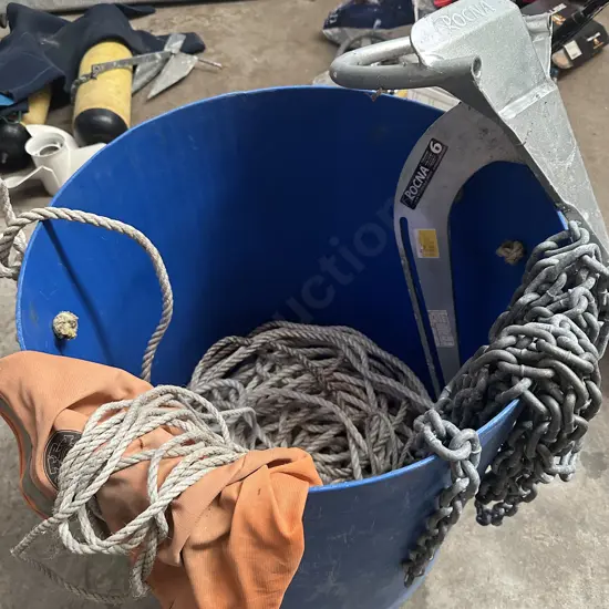 new anchor, plus chain & rope