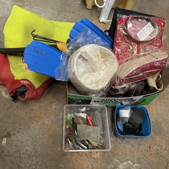 wetsuit, lures, dress up etc