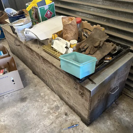 large storage/tool box plus contents on top