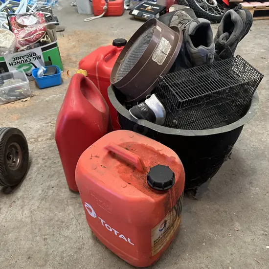 copper, rat traps, gumboots, fuel cans etc