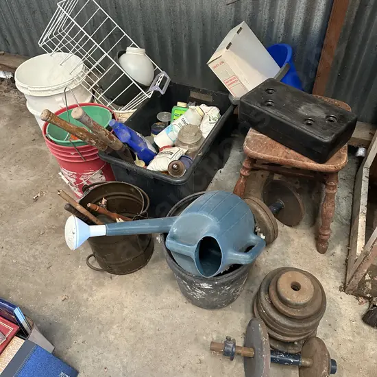 weights, coal scuttle, poisons etc