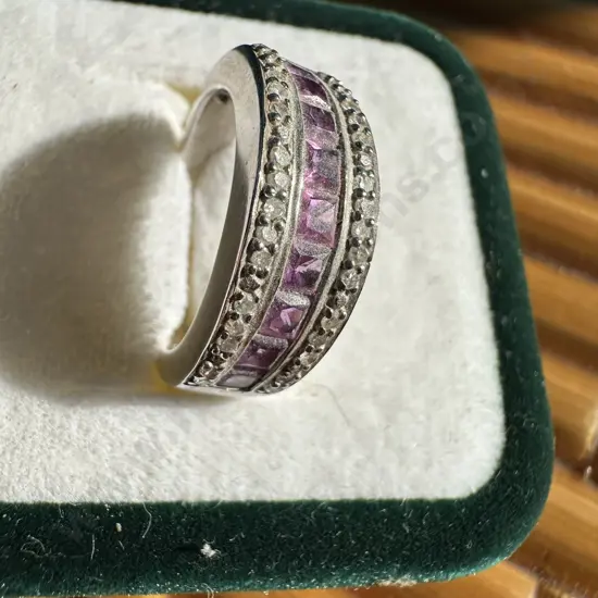 MHJ 10 ct  white gold Amethyst ring