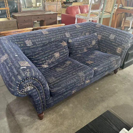 Large rolled arm sofa