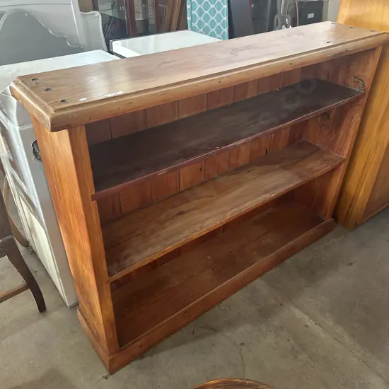 Bespoke thick cut Macrocarpa  bookshelf - solid construction !