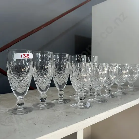 10 waterford wine glasses