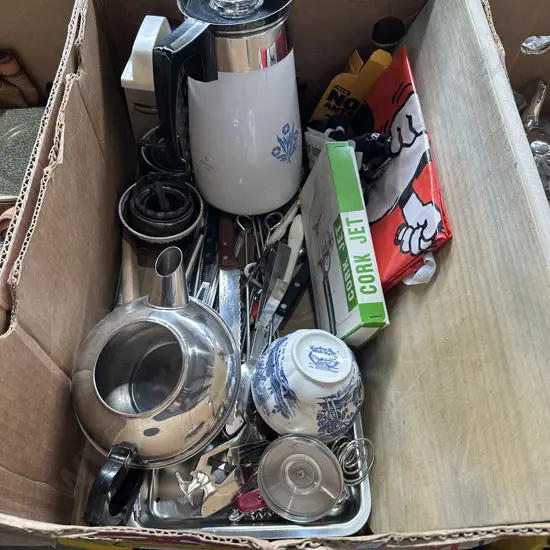 Cutlery and coffee perk etc