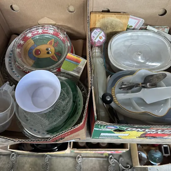 2 Boxes Plates, bowls etc