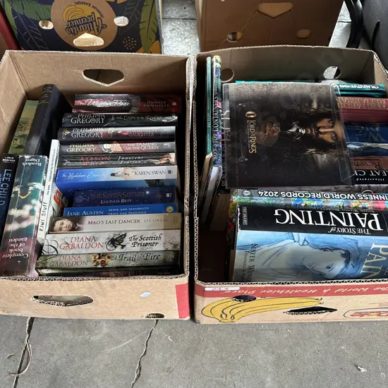 2 Boxes of books