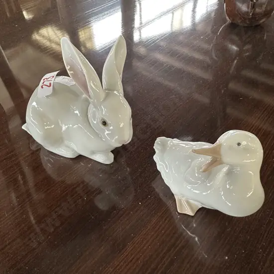 Lladro Bunny and Nao Duck