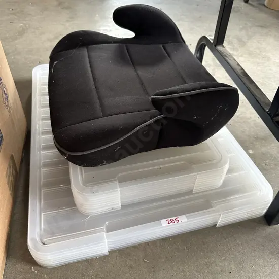 Bin lids and booster seat