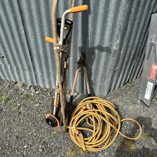 Garden tools and hose