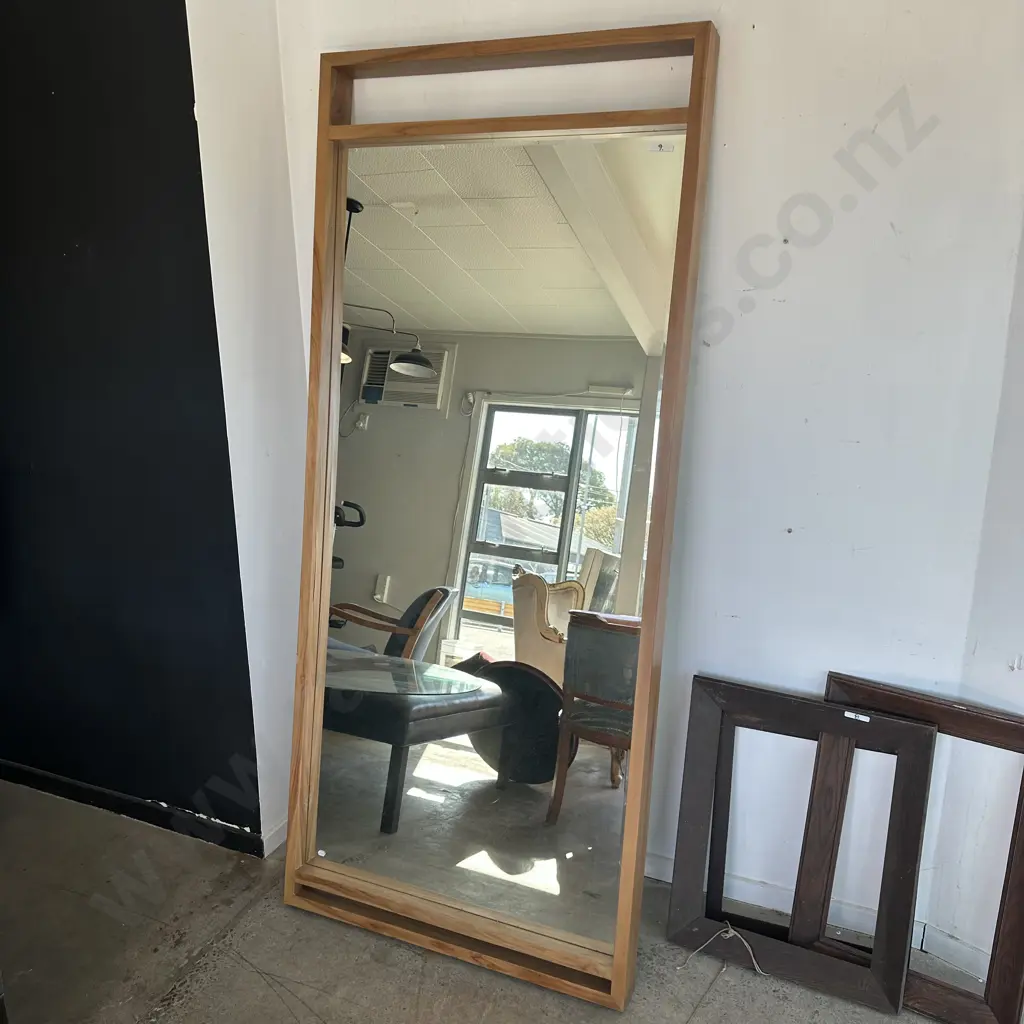 Full length wooden framed dress mirror 1950 x 850 Image 1++
