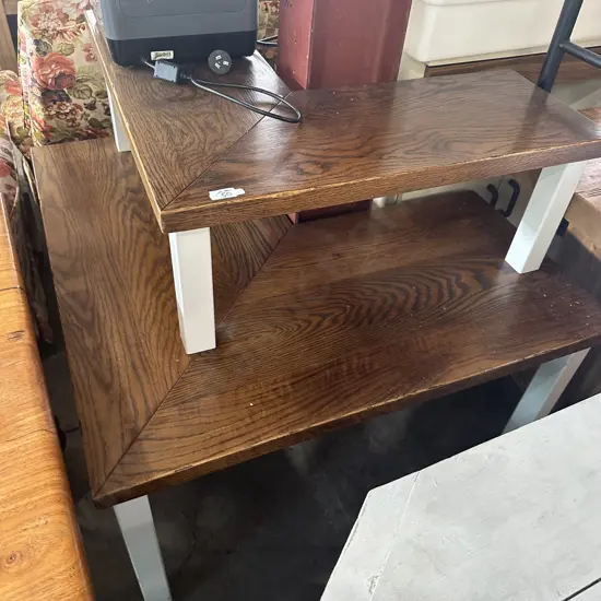 Solid Oak corner shelves