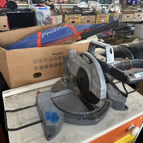 Dropsaw and box lot
