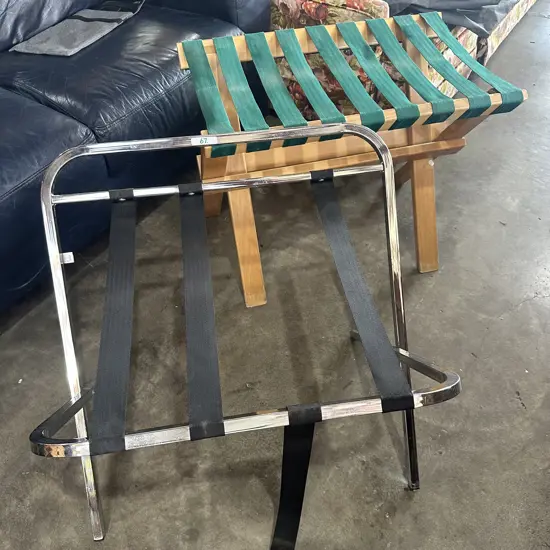 2 suitcase stands 1 as is