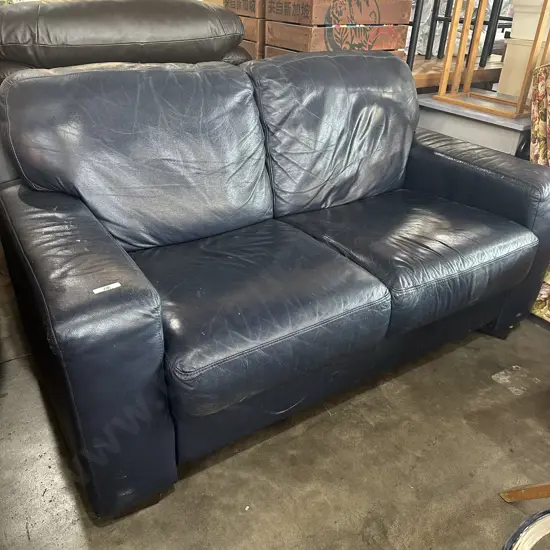 Dark Blue leather sofa