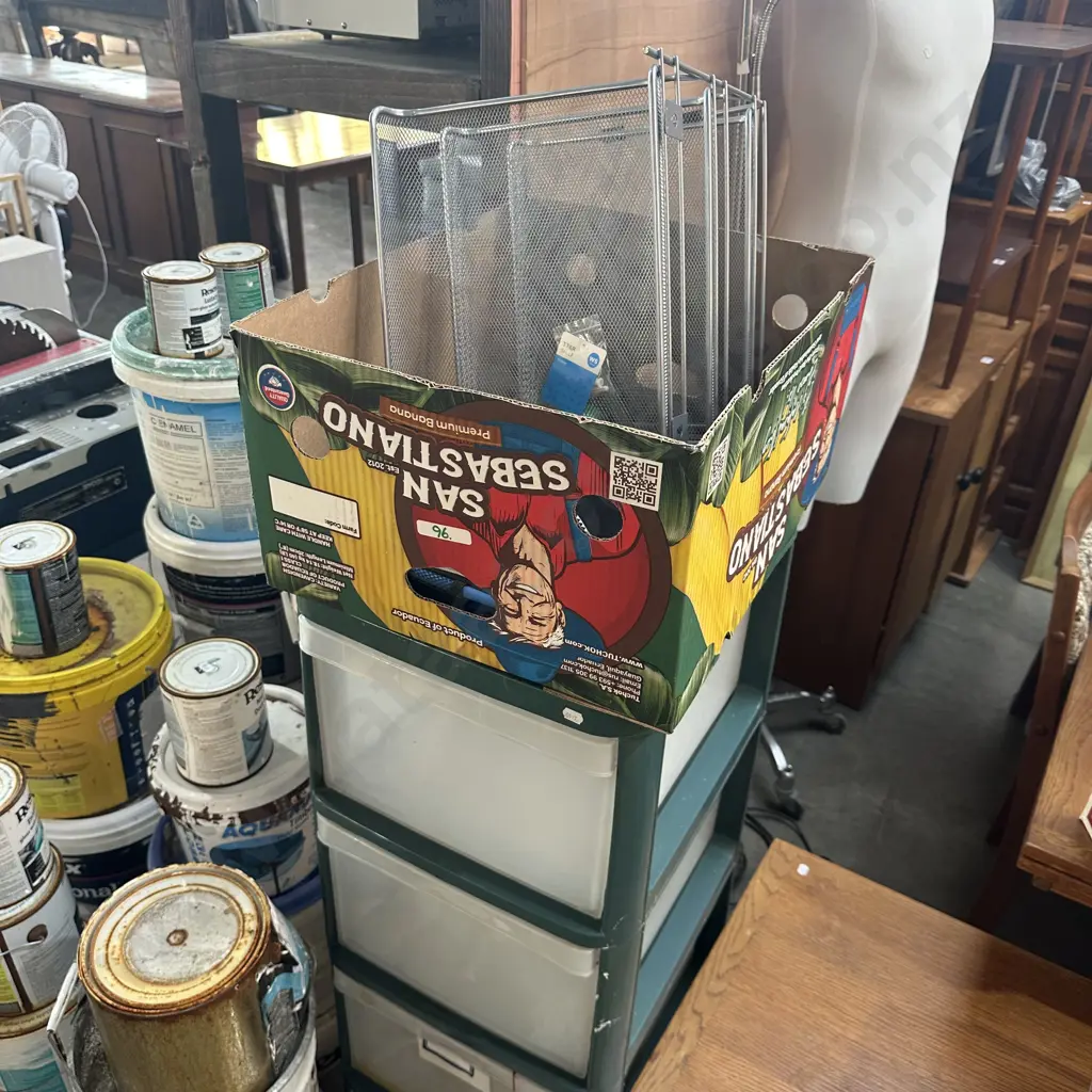 Plastic drawers and box lot Image 1++